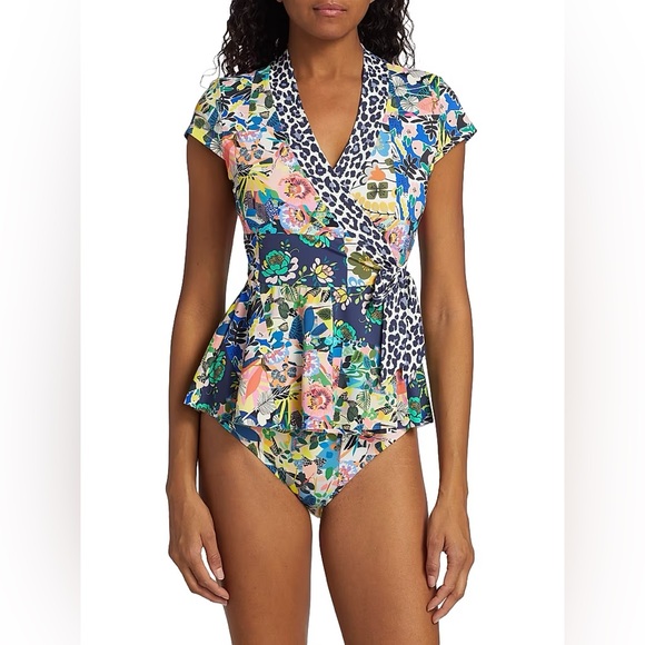 Johnny Was Layla Floral Wrap Tankini Top - Picture 1 of 5